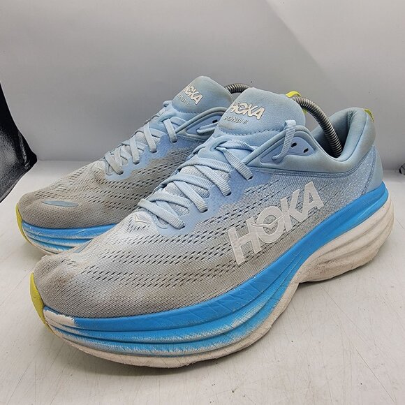 Hoka One One Bondi 8 Mens 10.5 D Shoes Blue Running Gym Walking 1123202 ABDB - Picture 4 of 13